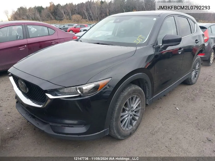 2020 Mazda Cx-5 VIN: JM3KFBCM2L0792293 Lot: 12147736