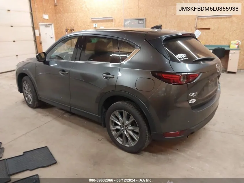 2020 Mazda Cx-5 Grand Touring VIN: JM3KFBDM6L0865938 Lot: 39632966