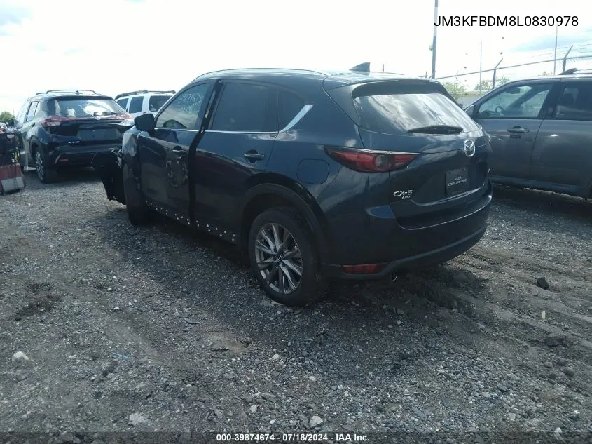 2020 Mazda Cx-5 Grand Touring VIN: JM3KFBDM8L0830978 Lot: 39874674