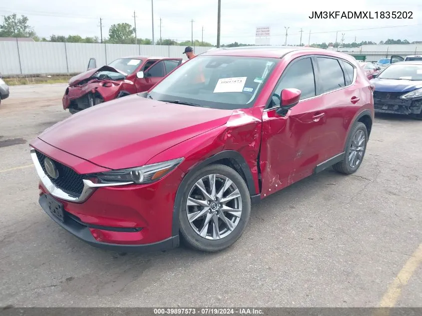 2020 Mazda Cx-5 Grand Touring VIN: JM3KFADMXL1835202 Lot: 39897573