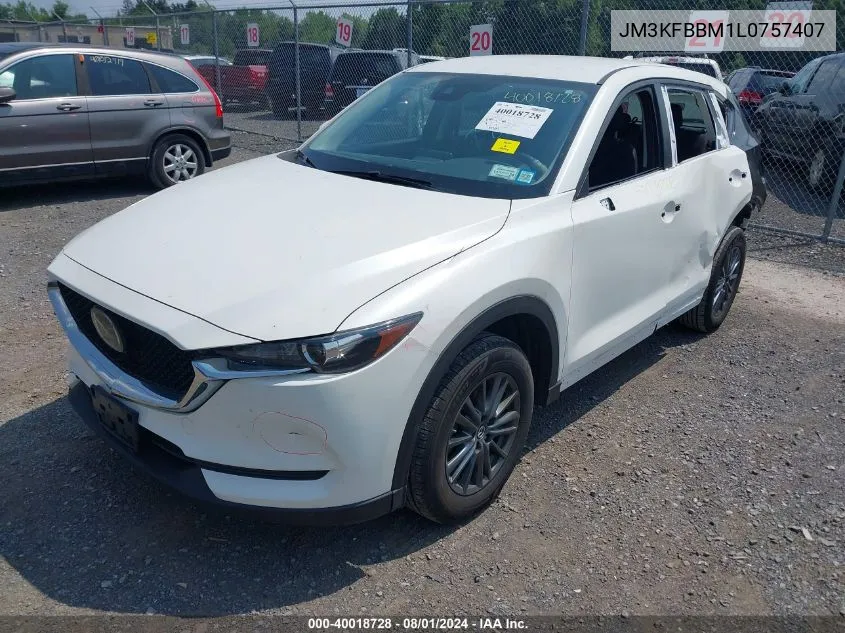 2020 Mazda Cx-5 Sport VIN: JM3KFBBM1L0757407 Lot: 40018728