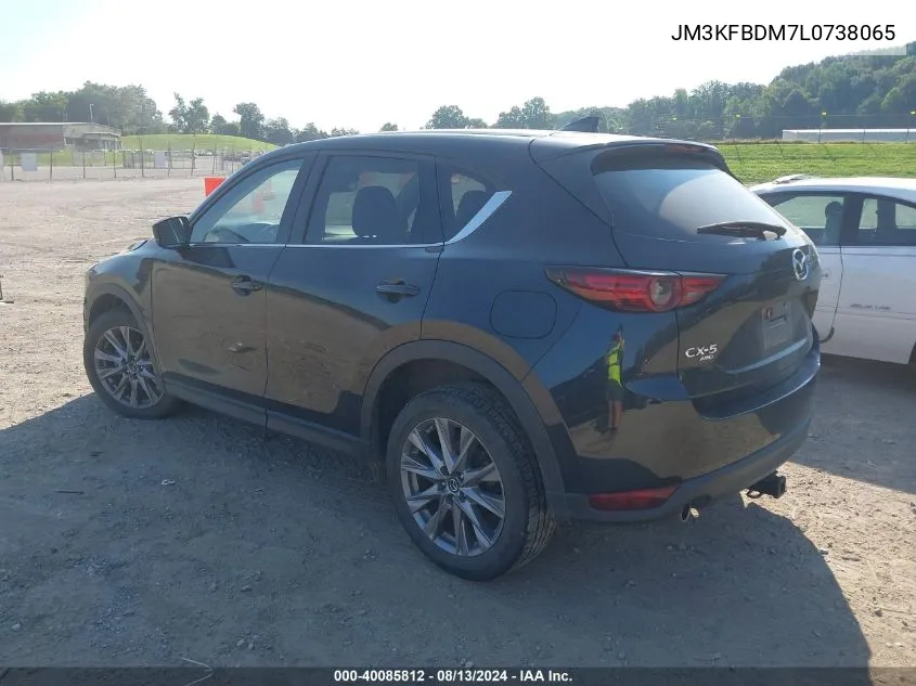 2020 Mazda Cx-5 Grand Touring VIN: JM3KFBDM7L0738065 Lot: 40085812