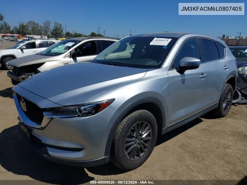 2020 Mazda Cx-5 Touring VIN: JM3KFACM6L0807405 Lot: 40088828