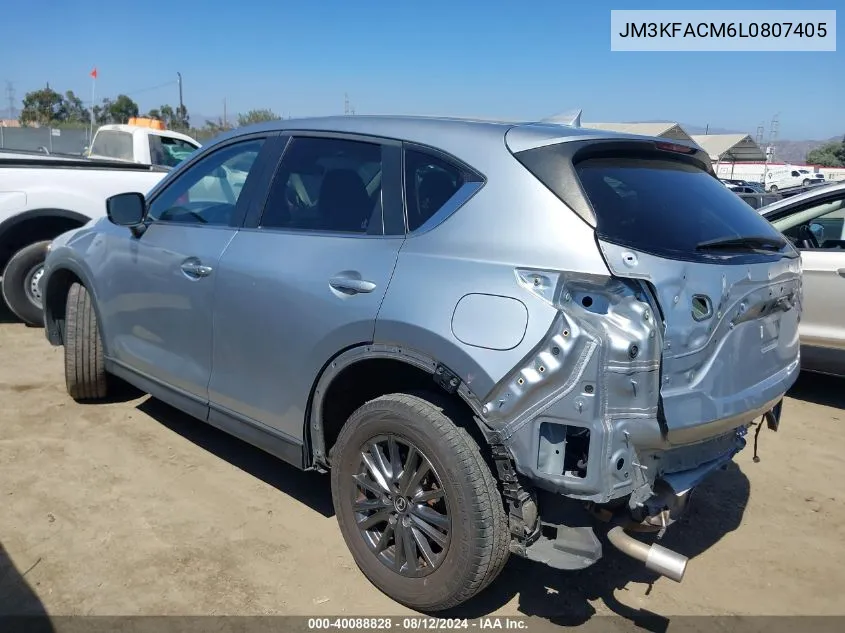 2020 Mazda Cx-5 Touring VIN: JM3KFACM6L0807405 Lot: 40088828