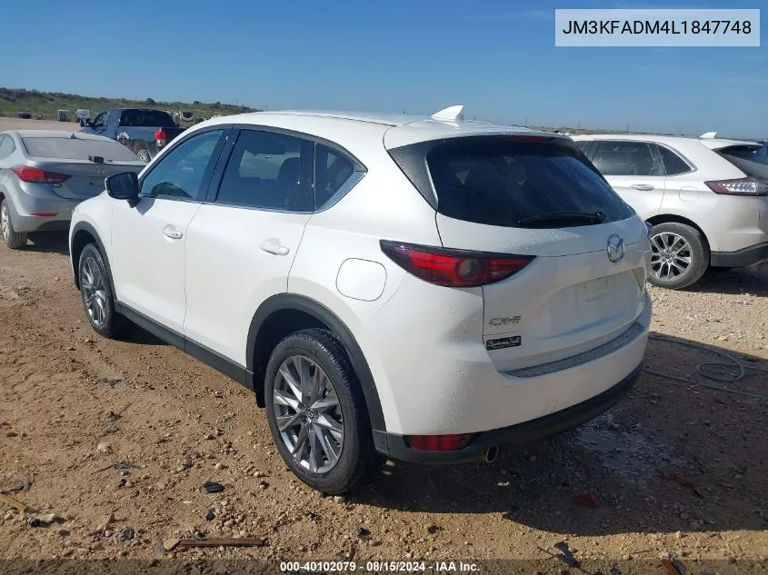 2020 Mazda Cx-5 Grand Touring VIN: JM3KFADM4L1847748 Lot: 40102079