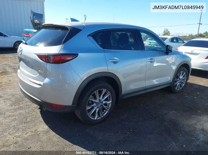 2020 Mazda Cx-5 Grand Touring VIN: JM3KFADM7L0845949 Lot: 40102771