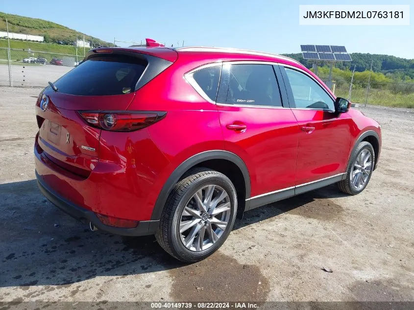 2020 Mazda Cx-5 Grand Touring VIN: JM3KFBDM2L0763181 Lot: 40149739