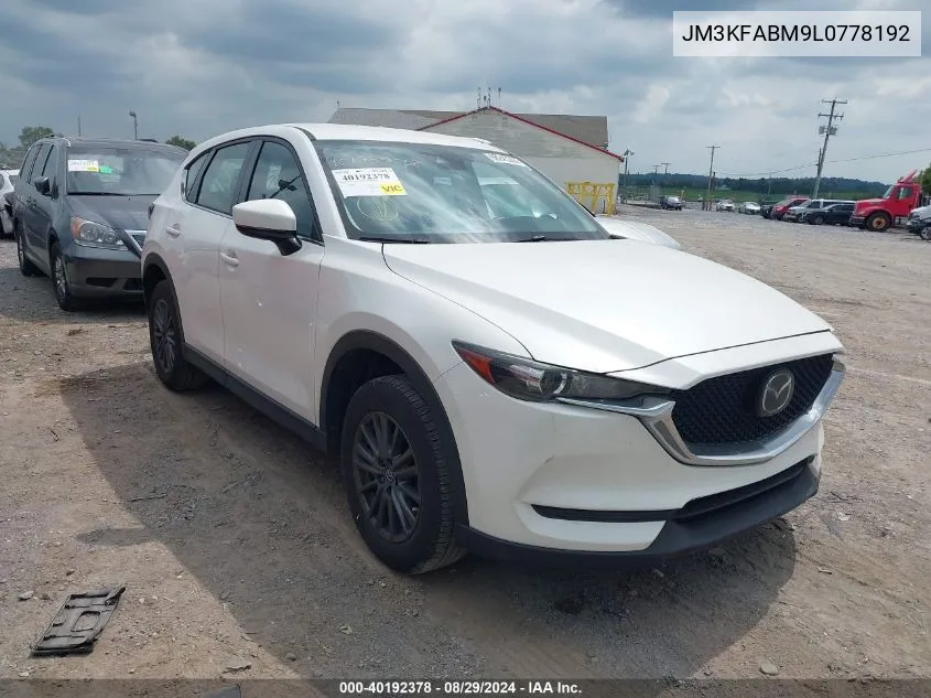 2020 Mazda Cx-5 Sport VIN: JM3KFABM9L0778192 Lot: 40192378