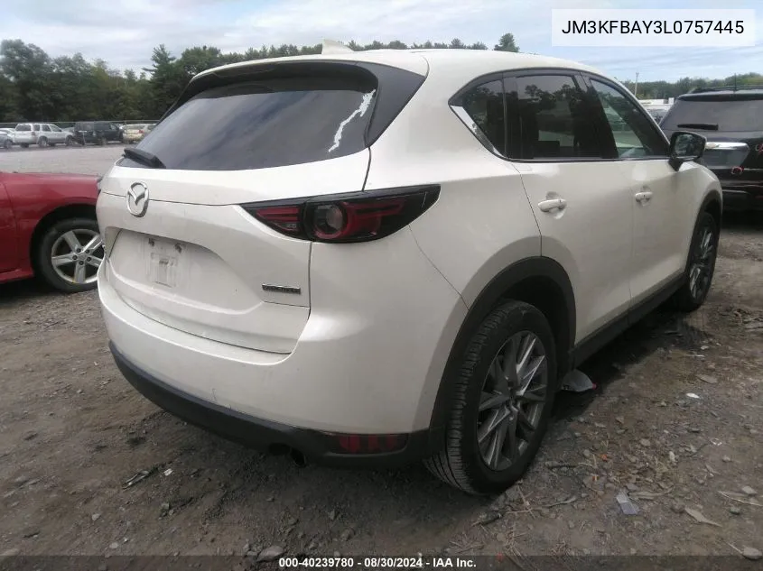 2020 Mazda Cx-5 Grand Touring Reserve VIN: JM3KFBAY3L0757445 Lot: 40239780