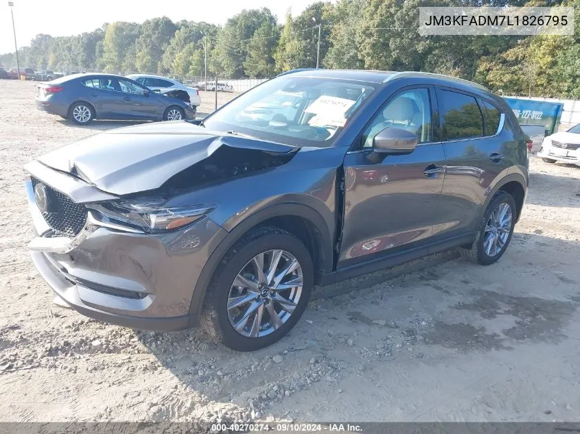 2020 Mazda Cx-5 Grand Touring VIN: JM3KFADM7L1826795 Lot: 40270274