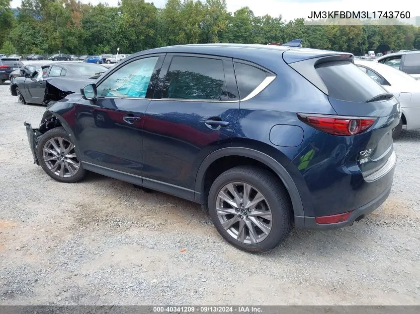 2020 Mazda Cx-5 Grand Touring VIN: JM3KFBDM3L1743760 Lot: 40341209