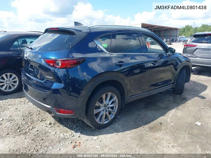 2020 Mazda Cx-5 Grand Touring VIN: JM3KFADM4L0801438 Lot: 40403184