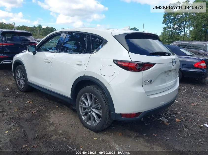 2020 Mazda Cx-5 Grand Touring Reserve VIN: JM3KFBAY1L0840873 Lot: 40424028