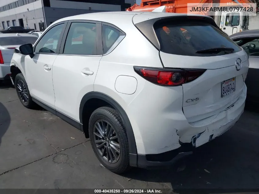 2020 Mazda Cx-5 Sport VIN: JM3KFABM8L0797428 Lot: 40435250