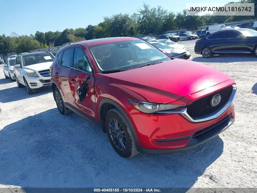 2020 Mazda Cx-5 Touring VIN: JM3KFACM0L1816742 Lot: 40455155