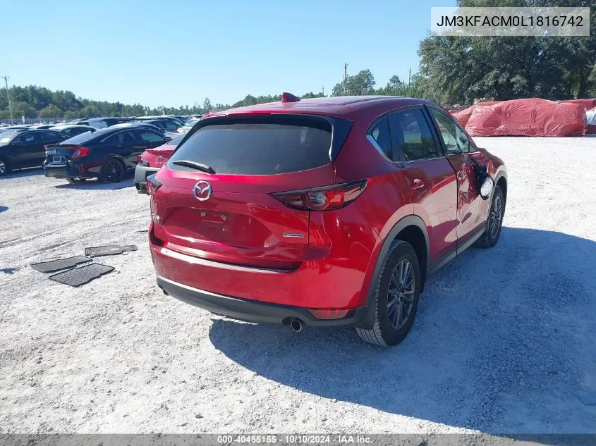 2020 Mazda Cx-5 Touring VIN: JM3KFACM0L1816742 Lot: 40455155