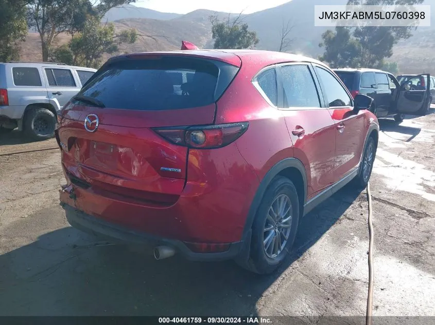 2020 Mazda Cx-5 Sport VIN: JM3KFABM5L0760398 Lot: 40461759