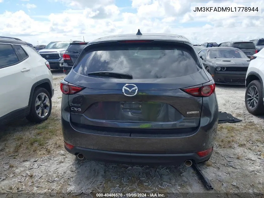 2020 Mazda Cx-5 Grand Touring VIN: JM3KFADM9L1778944 Lot: 40486570