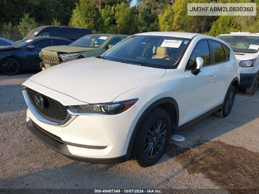 2020 Mazda Cx-5 Sport VIN: JM3KFABM2L0830360 Lot: 40497349