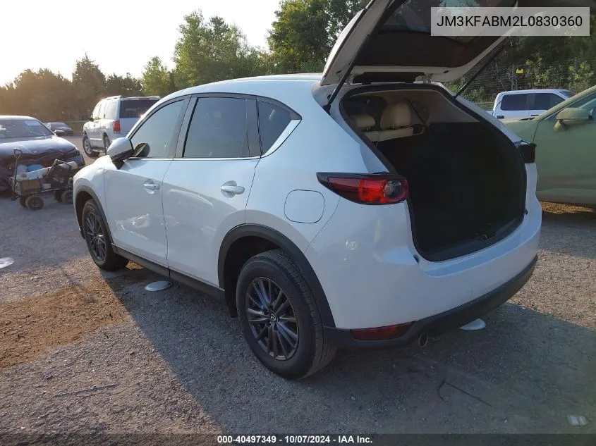 2020 Mazda Cx-5 Sport VIN: JM3KFABM2L0830360 Lot: 40497349