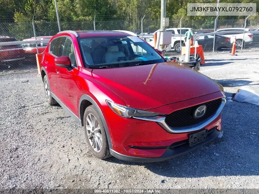 2020 Mazda Cx-5 Grand Touring Reserve VIN: JM3KFBAYXL0792760 Lot: 40511382