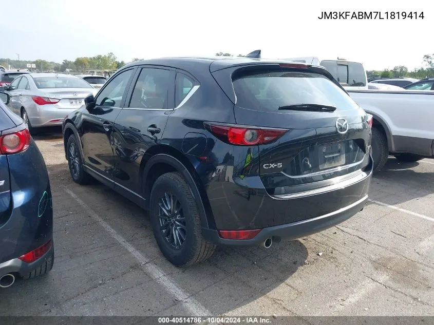 2020 Mazda Cx-5 Sport VIN: JM3KFABM7L1819414 Lot: 40514786