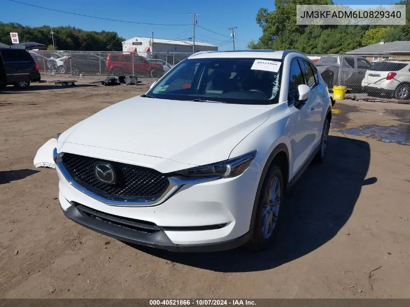 2020 Mazda Cx-5 Grand Touring VIN: JM3KFADM6L0829340 Lot: 40521866