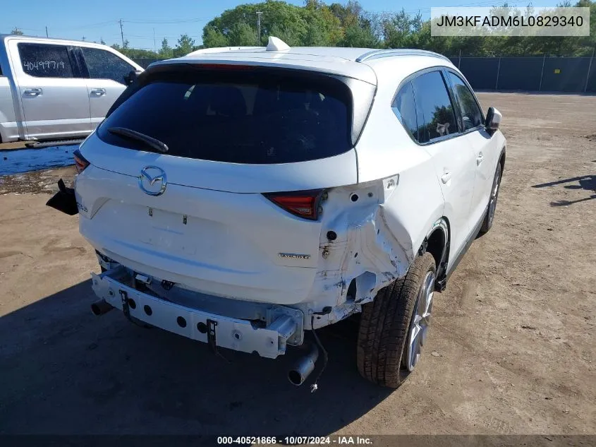 2020 Mazda Cx-5 Grand Touring VIN: JM3KFADM6L0829340 Lot: 40521866