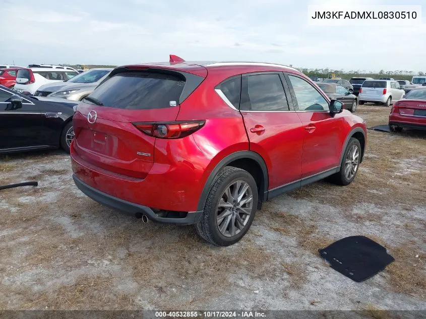 2020 Mazda Cx-5 Grand Touring VIN: JM3KFADMXL0830510 Lot: 40532855