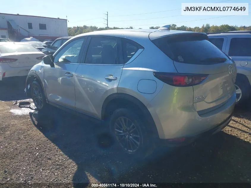 2020 Mazda Cx-5 Touring VIN: JM3KFACMXL0774649 Lot: 40561174