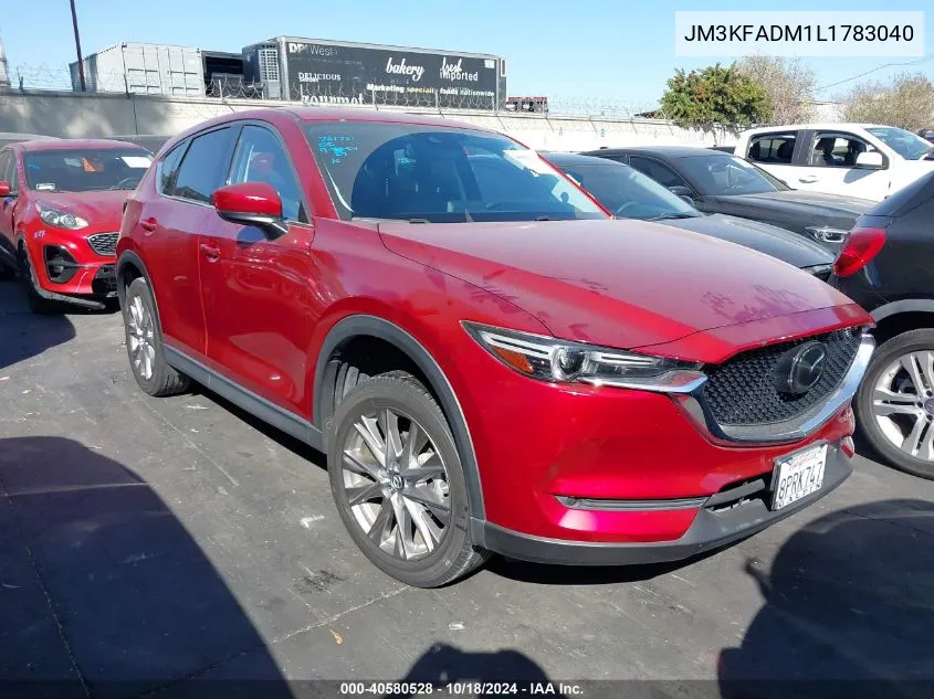 2020 Mazda Cx-5 Grand Touring VIN: JM3KFADM1L1783040 Lot: 40580528