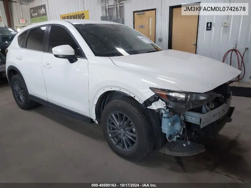 2020 Mazda Cx-5 Touring VIN: JM3KFACM0L0742678 Lot: 40590163