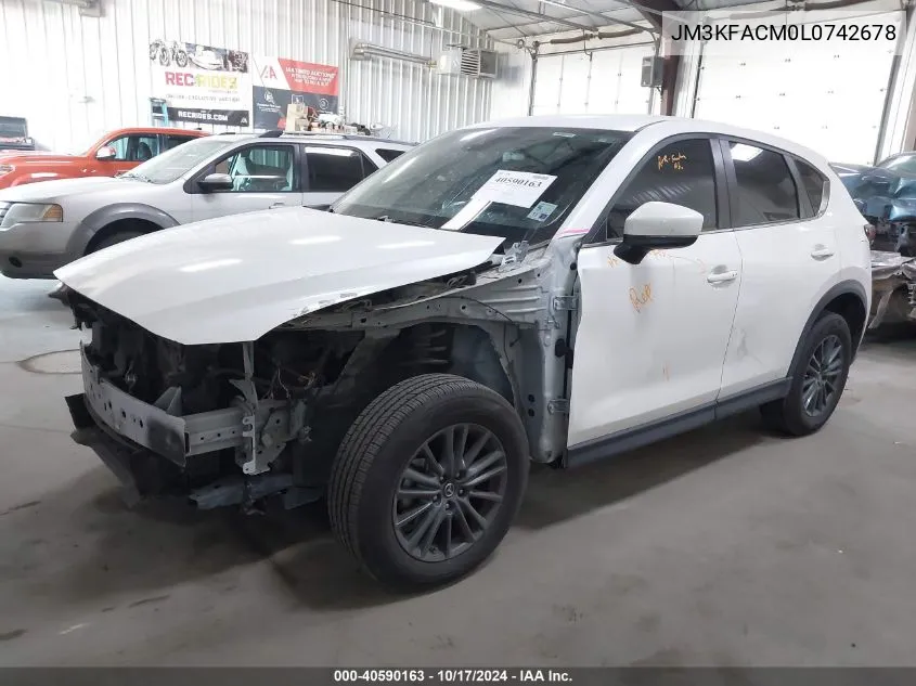 2020 Mazda Cx-5 Touring VIN: JM3KFACM0L0742678 Lot: 40590163