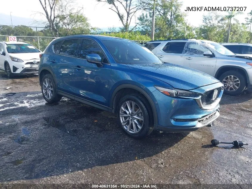 2020 Mazda Cx-5 Grand Touring VIN: JM3KFADM4L0737207 Lot: 40631354