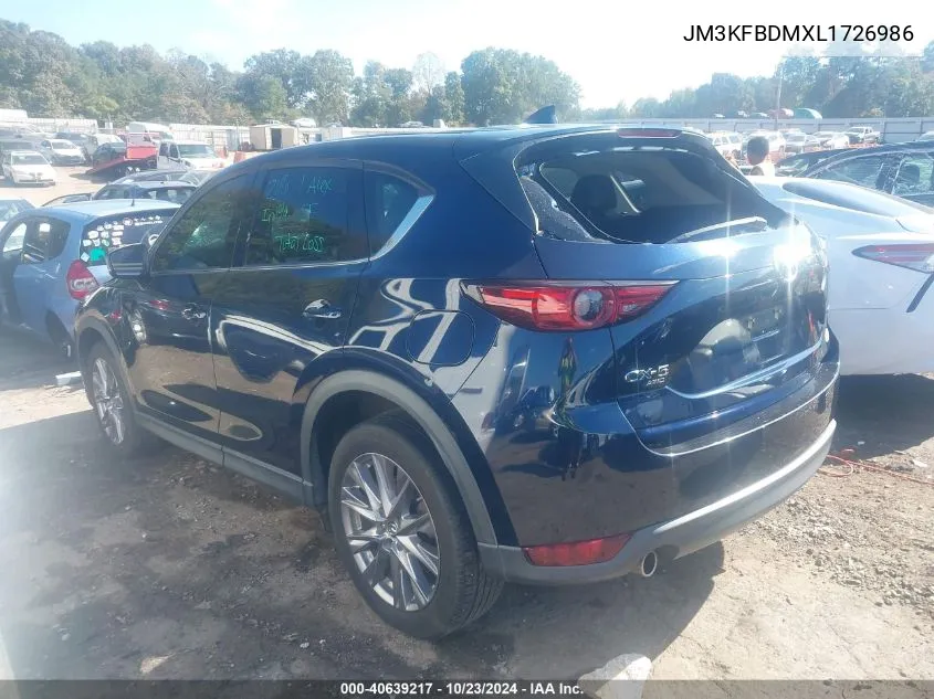 2020 Mazda Cx-5 Grand Touring VIN: JM3KFBDMXL1726986 Lot: 40639217