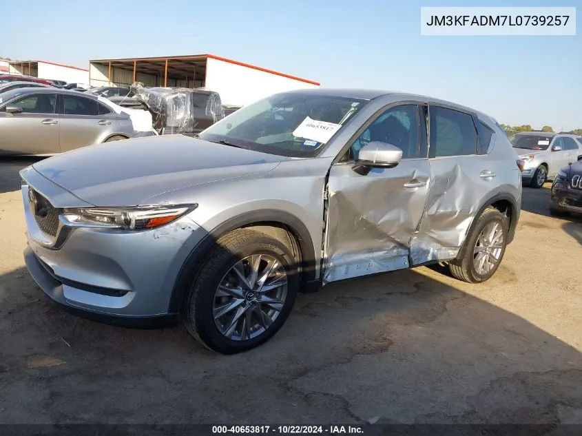 2020 Mazda Cx-5 Grand Touring VIN: JM3KFADM7L0739257 Lot: 40653817