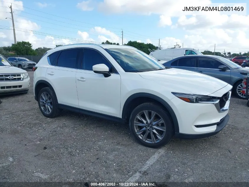 2020 Mazda Cx-5 Grand Touring VIN: JM3KFADM4L0801469 Lot: 40672003