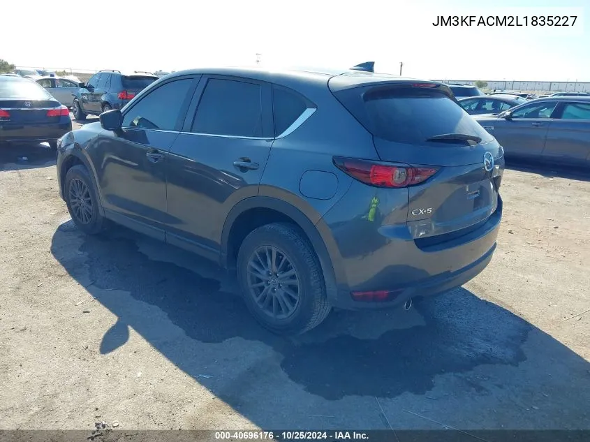 2020 Mazda Cx-5 Touring VIN: JM3KFACM2L1835227 Lot: 40696176