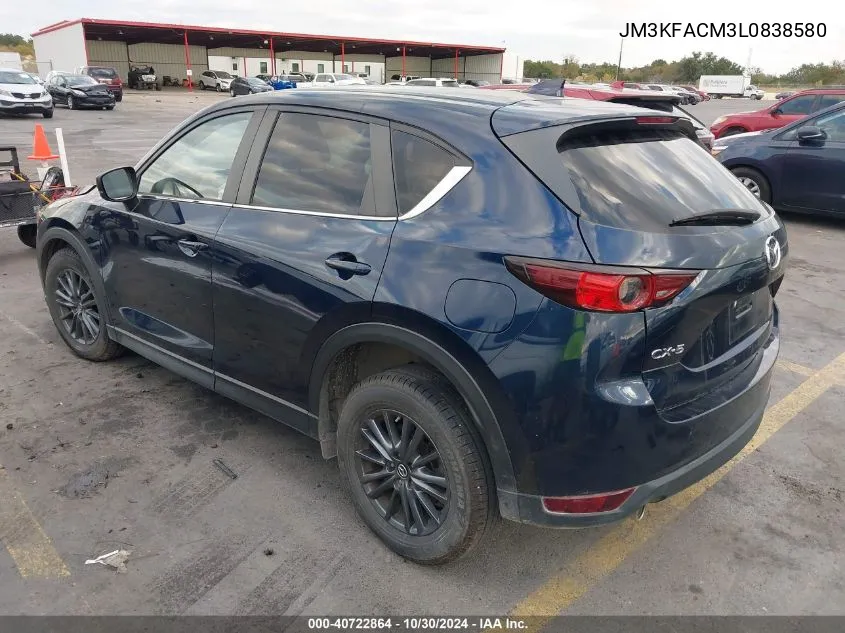 2020 Mazda Cx-5 Touring VIN: JM3KFACM3L0838580 Lot: 40722864