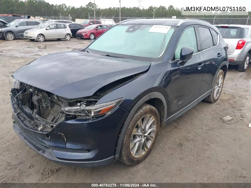 2020 Mazda Cx-5 Grand Touring VIN: JM3KFADM5L0751150 Lot: 40763278