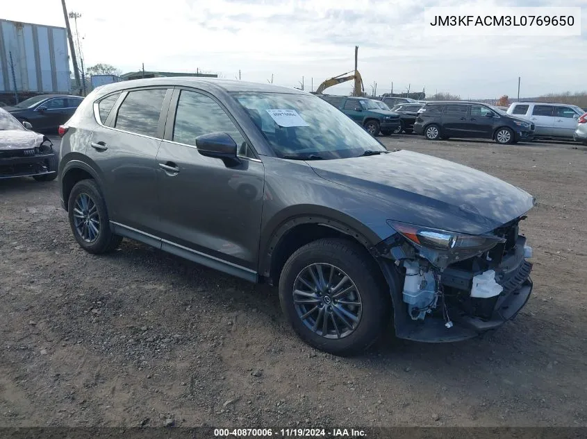 2020 Mazda Cx-5 Touring VIN: JM3KFACM3L0769650 Lot: 40870006