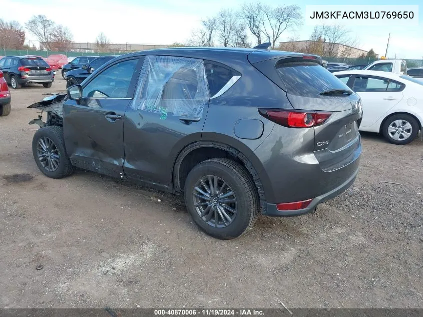 2020 Mazda Cx-5 Touring VIN: JM3KFACM3L0769650 Lot: 40870006