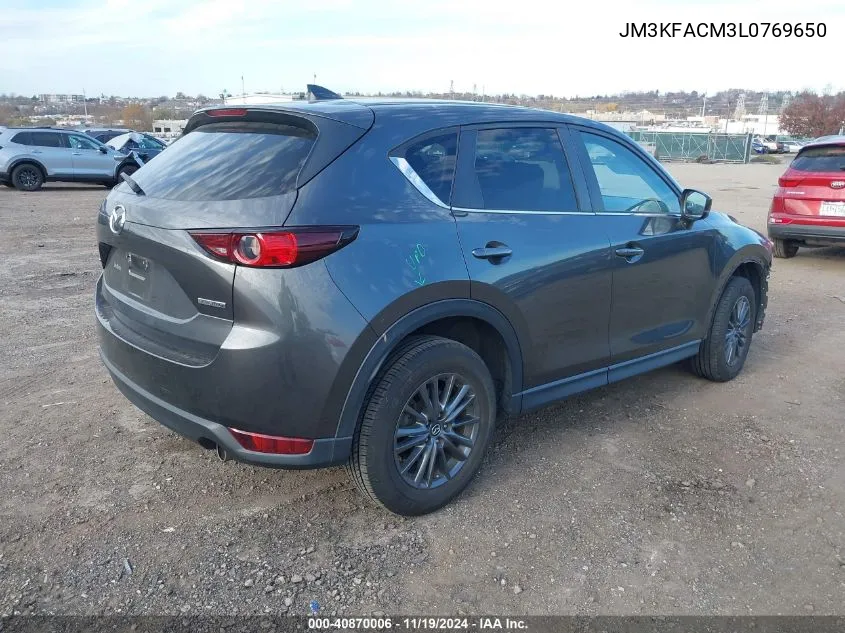 2020 Mazda Cx-5 Touring VIN: JM3KFACM3L0769650 Lot: 40870006