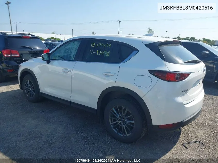 2021 Mazda Cx-5 VIN: JM3KFBBL8M0420516 Lot: 12079649