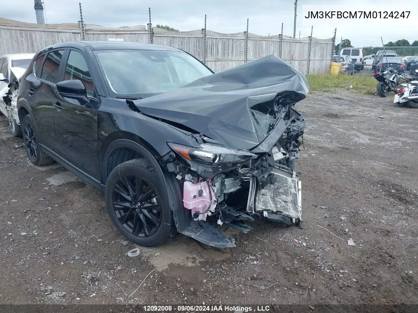 2021 Mazda Cx-5 VIN: JM3KFBCM7M0124247 Lot: 12092008