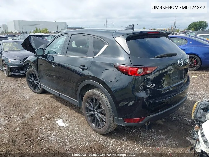 2021 Mazda Cx-5 VIN: JM3KFBCM7M0124247 Lot: 12092008