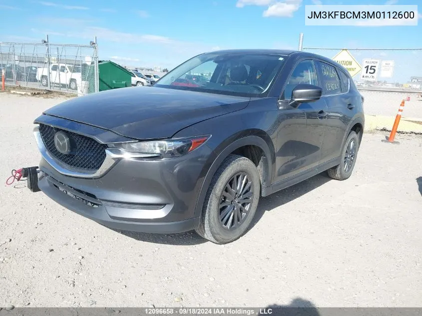 2021 Mazda Cx-5 VIN: JM3KFBCM3M0112600 Lot: 12096658