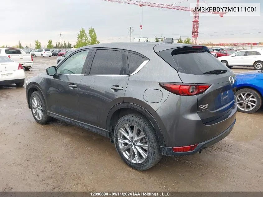 2021 Mazda Cx-5 VIN: JM3KFBDY7M0111001 Lot: 12096890