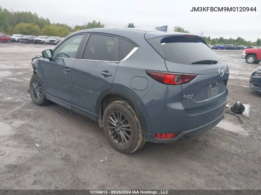 2021 Mazda Cx-5 VIN: JM3KFBCM9M0120944 Lot: 12106613