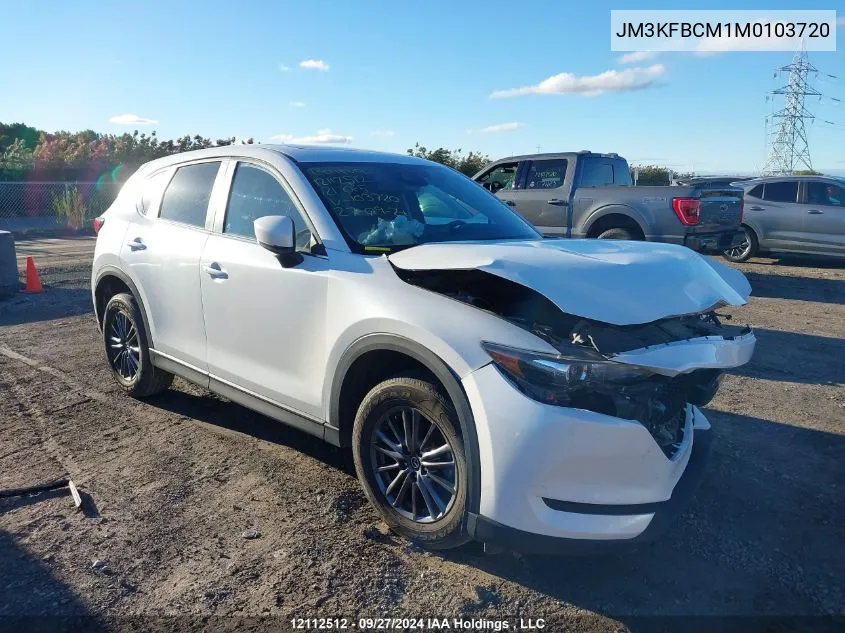 2021 Mazda Cx-5 VIN: JM3KFBCM1M0103720 Lot: 12112512